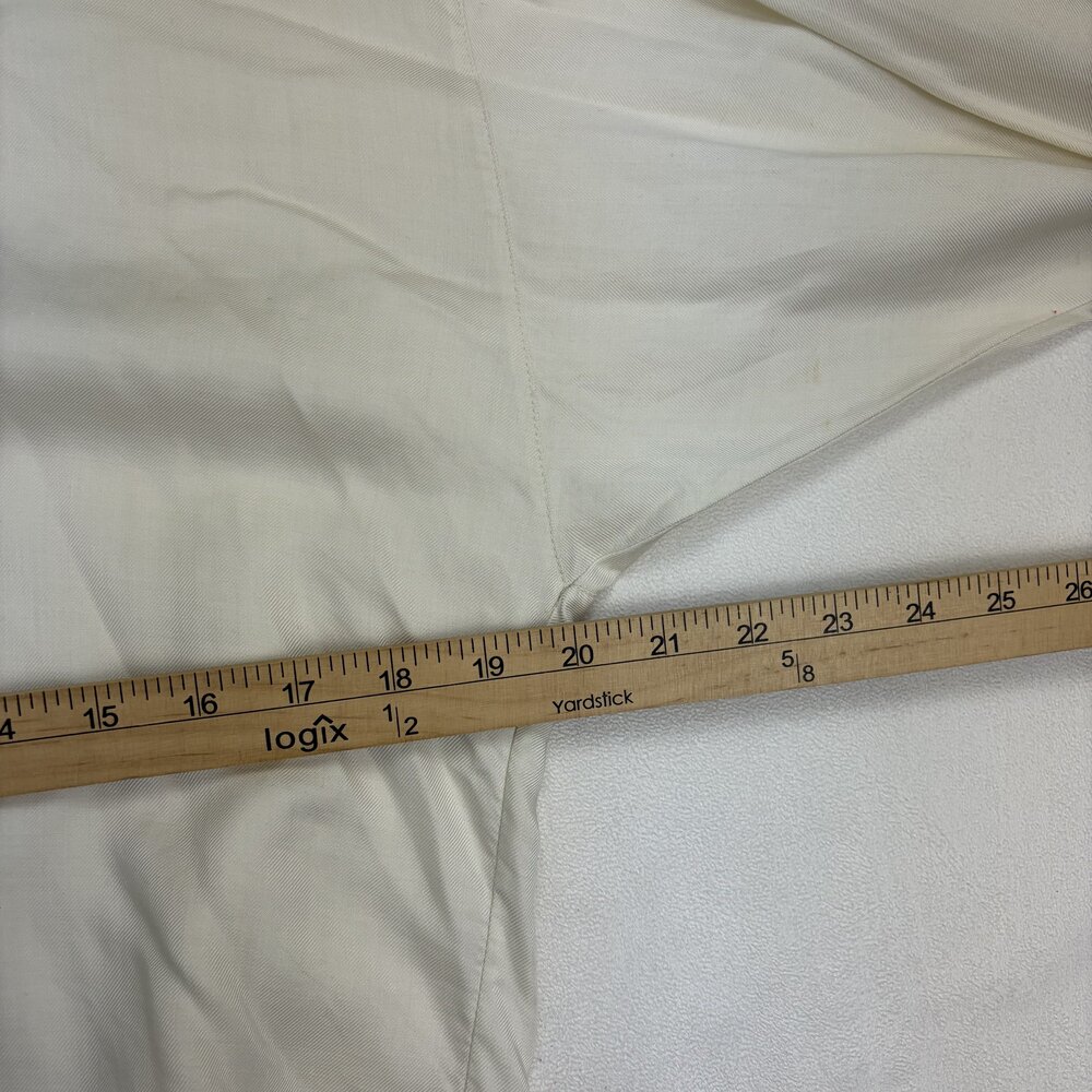 Rafaella Cream Pintuck Button-Down Blouse Size 10 - Picture 10 of 11